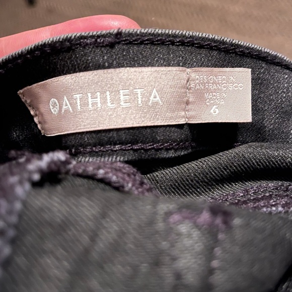 Athleta ultra skinny metallic Jean size 6 - Picture 5 of 5